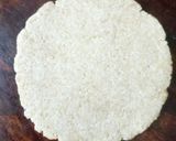 A picture of step 5 of Bhakhari (flat bread).