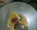A picture of step 3 of Masala Corn Rice.