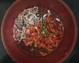 A picture of step 1 of Bhel muri.