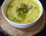 A picture of step 2 of Ven Pongal (khara pongal).