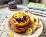 Foto langkah ke 4 dari resep Banana Oat Waffle.