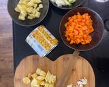 A picture of step 1 of Sweet corn soup with homemade croutons- John A inspired 🥣.