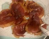 A picture of step 1 of Crispy Prosciutto.