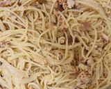 Foto del paso 5 de la receta: Pasta carbonara auténtica, sin nata, versión sana