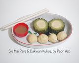 Foto langkah ke 6 dari resep Siu Mai Pare & Bakwan Kukus (Siu mai gluten free).
