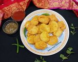 A picture of step 1 of Snacks (Besan Pakode).