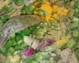A picture of step 2 of Bhindi.