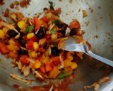 A picture of step 4 of Mexican Bhel with Leftover Roti Nachos.
