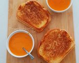 A picture of step 6 of Tomato Soup and Grilled cheese sandwich.