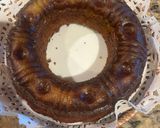 A picture of step 3 of Pandan Honeycomb Cake (Bánh bò lá dứa).