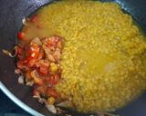 A picture of step 2 of Masoor Dal with Tomato and Curry Leaf Tadka.