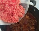 A picture of step 4 of Gajar Gosht.