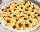 Une image de l'étape 2 de Tarte aux pommes caramélisées et chocolat.