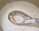 A picture of step 1 of Healthy Chia Seeds, Almonds, banana and Oats Pudding : 10 minutes Power breakfast on the go.