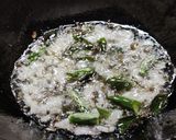 A picture of step 2 of Sanja (Sooji upma with buttermilk).