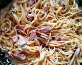 Foto del paso 6 de la receta: Espaguetis con bacon y cebollino