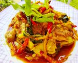 รูปขั้นตอนการทำที่ 4 ของ ผัดเผ็ดสันคอหมูพริกแกงใต้