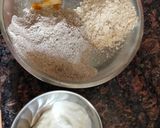 A picture of step 1 of Aloo and Kuttu ke aate ke grilled pancakes.