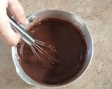 A picture of step 3 of Perfect Chocolate Mirror Glaze.