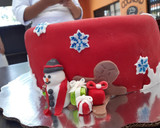 Foto del paso 6 de la receta: Pastel de fondant- diseño navideño