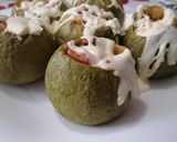 Foto del paso 3 de la receta: Calabacitas rellenas de jamón y tocino 🥓👩🏻🍳