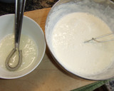 Foto del paso 1 de la receta: Pastel de queso en amarillo, blanco y rosa