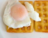 A picture of step 2 of Toasted Potato Waffles, Sausage and Poached Egg 😋.