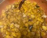 A picture of step 5 of Raw Banana Poriyal.