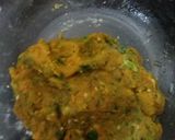 A picture of step 3 of Non fried besan patra chakli.