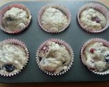 A picture of step 6 of Vickys Summer Berry Muffins, GF DF EF SF NF.