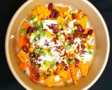 A picture of step 8 of Loaded Cheesy nachos.