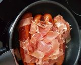 Une image de l'étape 3 de °Chou braisé au jambon de Bayonne et à la saucisse °.