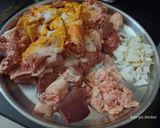 A picture of step 1 of Mutton masala.
