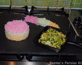 A picture of step 9 of Coloured rice.