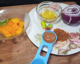 A picture of step 1 of Mango soup 🥭.