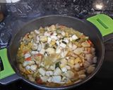 Foto del paso 4 de la receta Falso cuscus de coliflor con verduras, sepia y aroma de albahaca