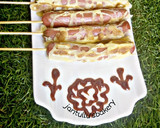 A picture of step 6 of Stick egg net sausage.