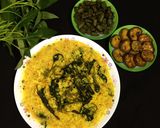 A picture of step 4 of Water Spinach Khichdi.