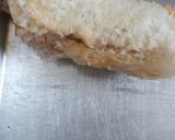 A picture of step 4 of Schezwan paneer bread rolls.