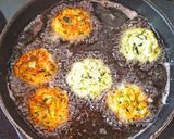 A picture of step 7 of Greek Zucchini Fritters "Kolokythokeftedes" 🇬🇷 💛❤️💛❤️💛❤️💛❤️💛.