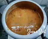 A picture of step 4 of Three Lentils Khatti Daal.
