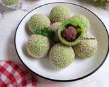 Cara Membuat Onde onde pandan kacang merah 12