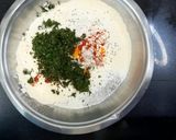 A picture of step 3 of Kadi patta mathri.