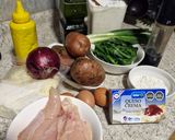 Foto del paso 1 de la receta: Budín de papas y pollo