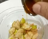 A picture of step 2 of Babugosha / Pear Chaat.