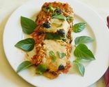 A picture of step 5 of Lasagna Italian style with Spaghetti squash.