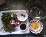 A picture of step 5 of Panipuri with corn potato masala.