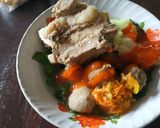 Foto langkah ke 7 dari resep Bakso Iga Kuah Pedas Simpel.