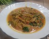 A picture of step 1 of Touri ki tarkari (sabji).