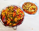 A picture of step 3 of Tandoori veggie pizza.